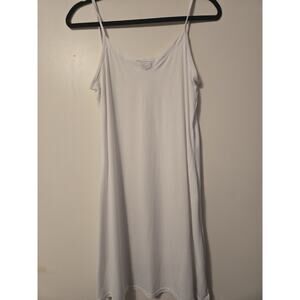 Vtg Vassarette M/42 White Midi Slip Sheer Nylon Babydoll Lingerie Dress Nightgow